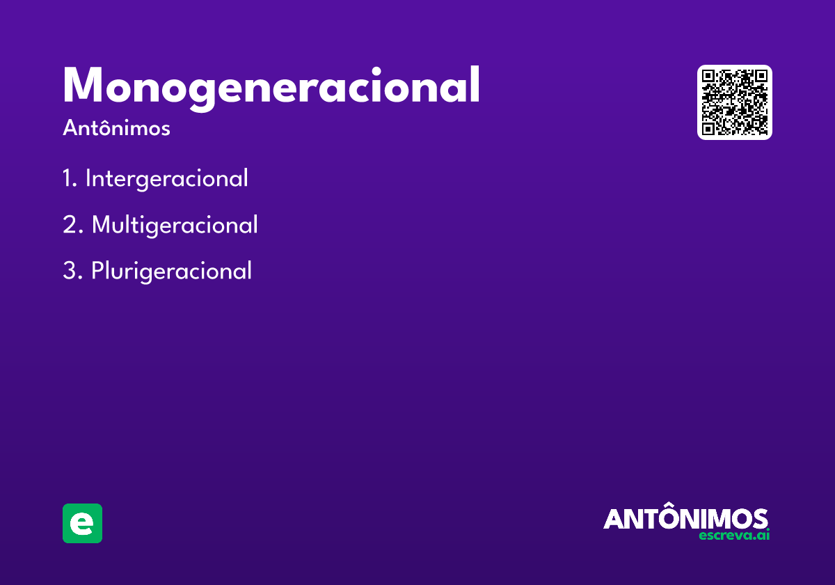 monogeneracional