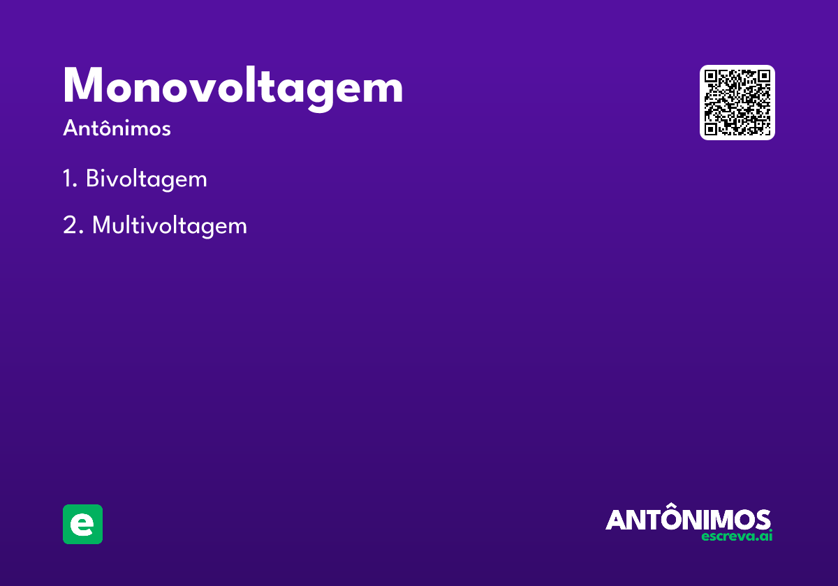 monovoltagem