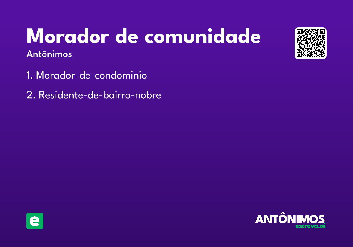 morador de comunidade