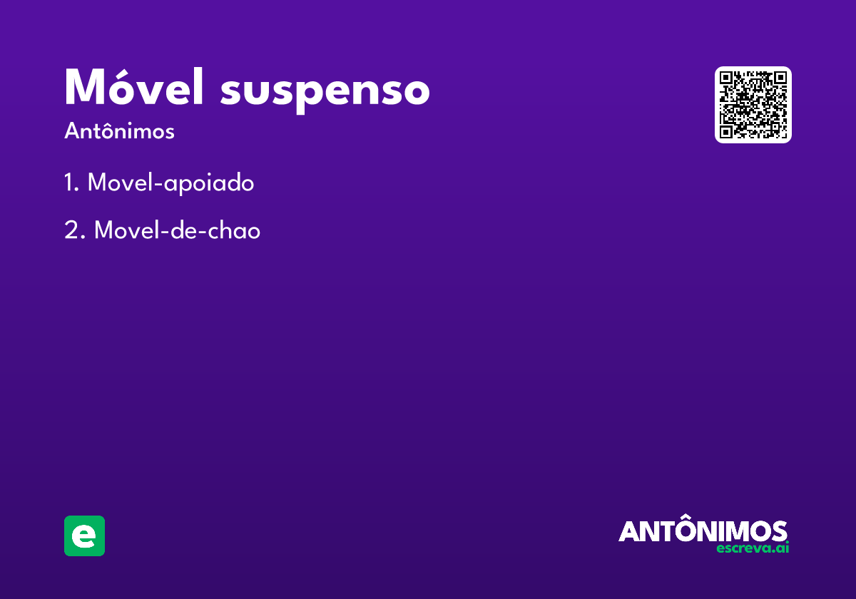 móvel suspenso
