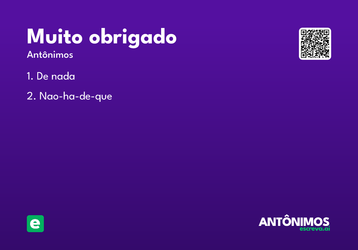 muito obrigado