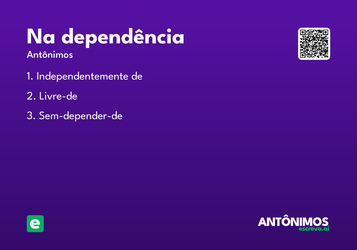 na dependência