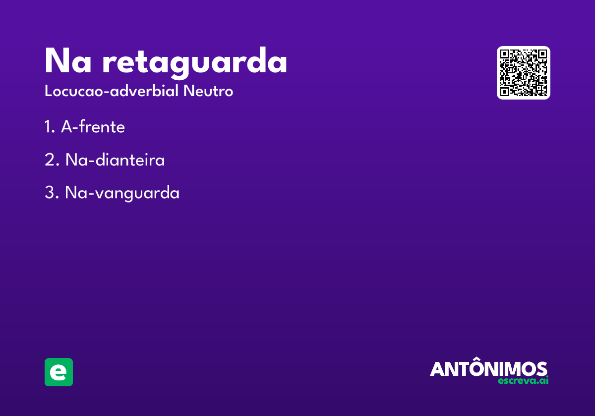 na retaguarda