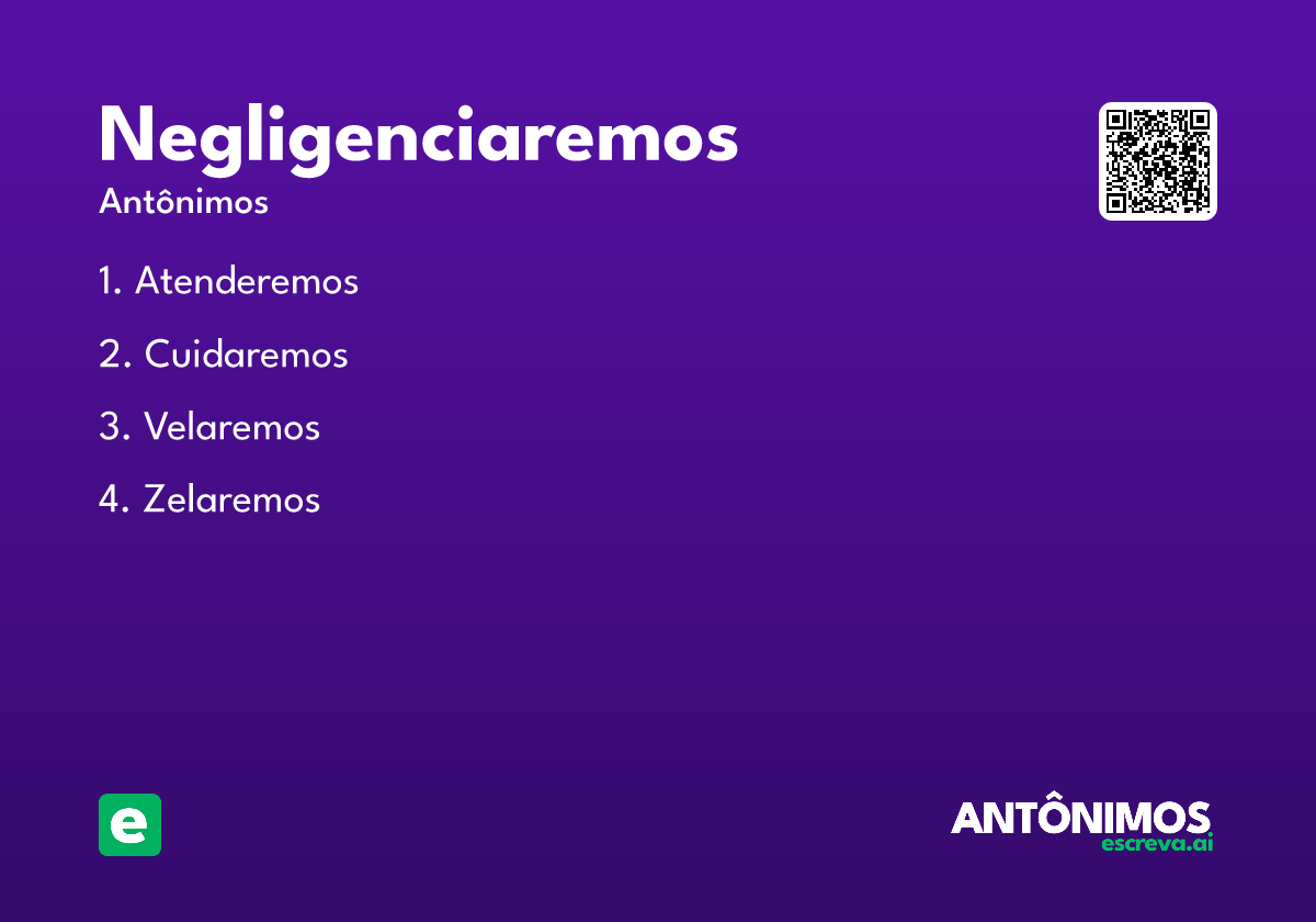 negligenciaremos