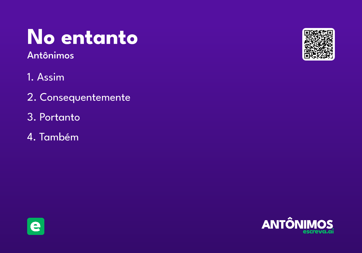 no entanto