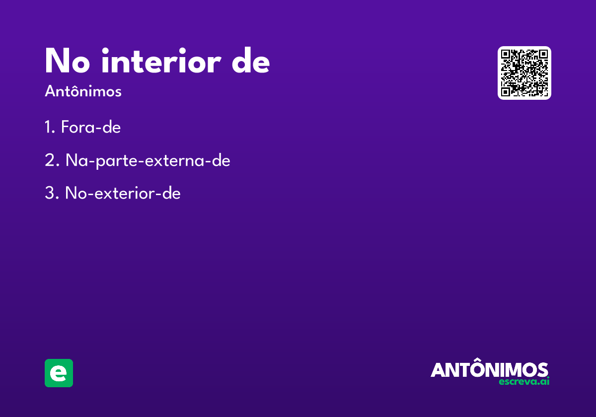 no interior de
