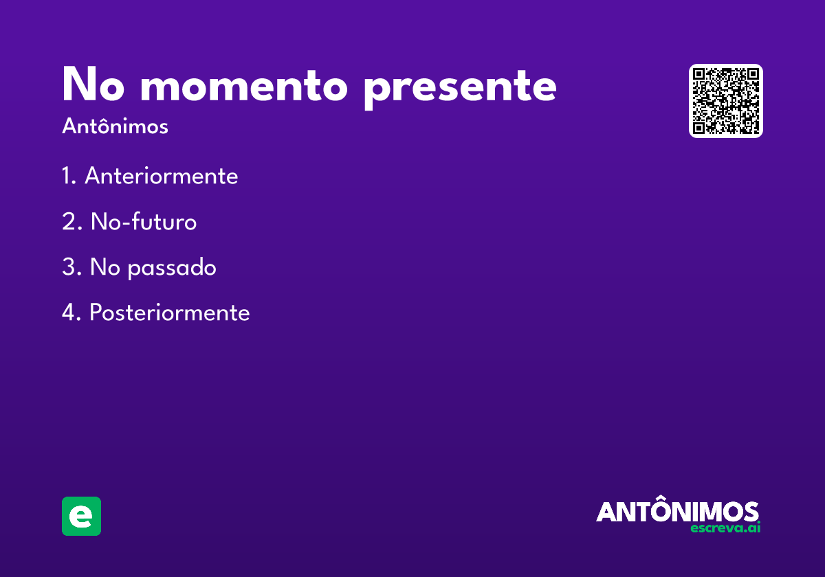 no momento presente