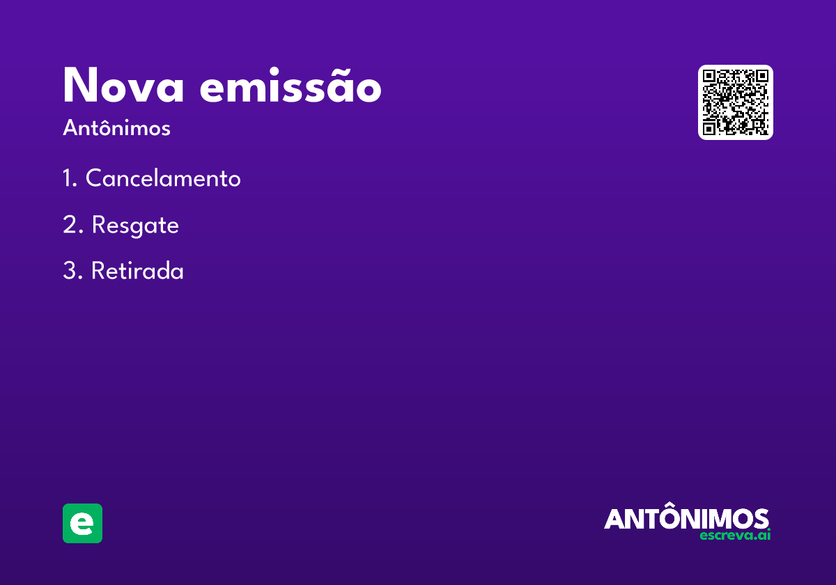 nova emissão