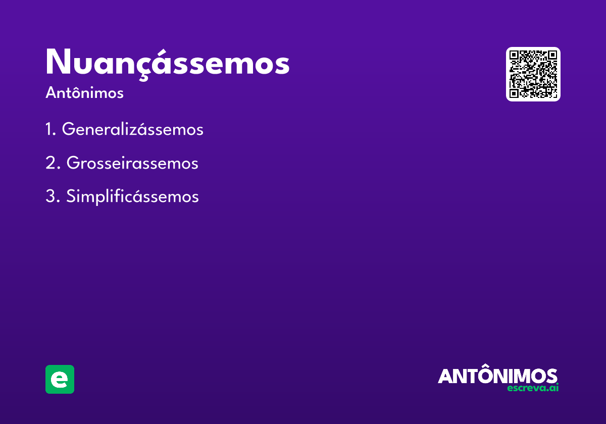 nuançássemos