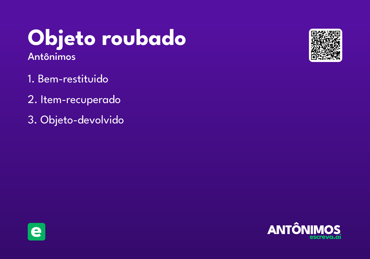 objeto roubado