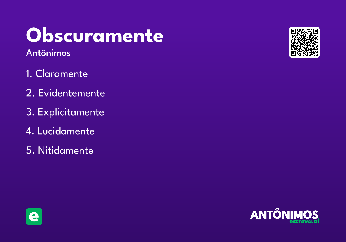 obscuramente