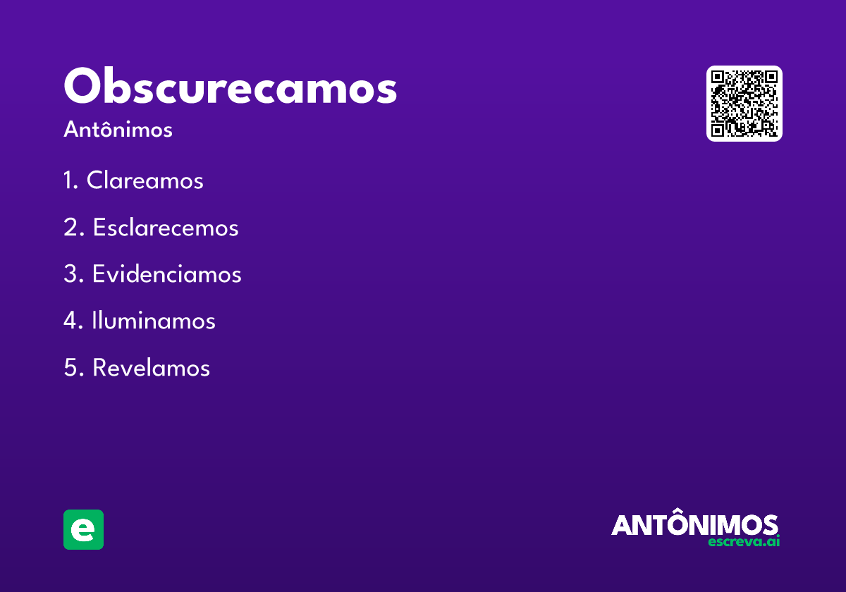 obscurecamos