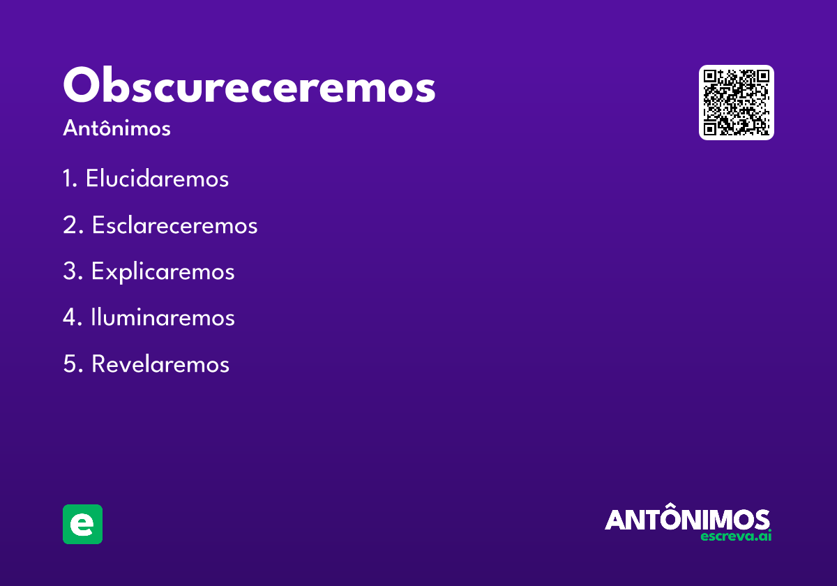 obscureceremos
