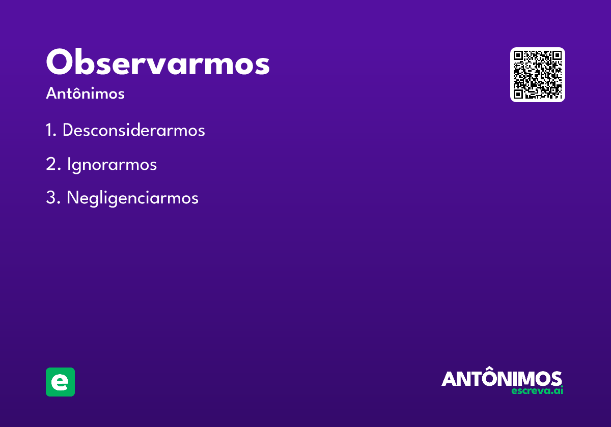 observarmos