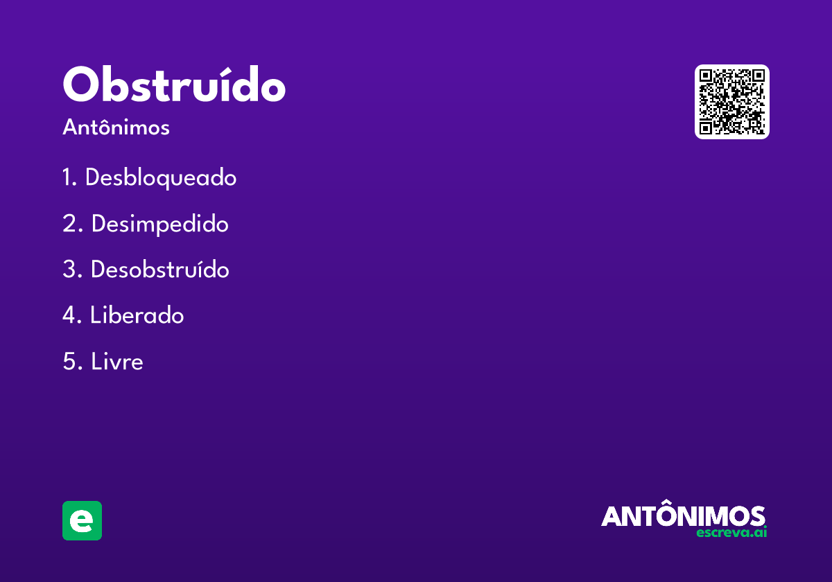obstruído