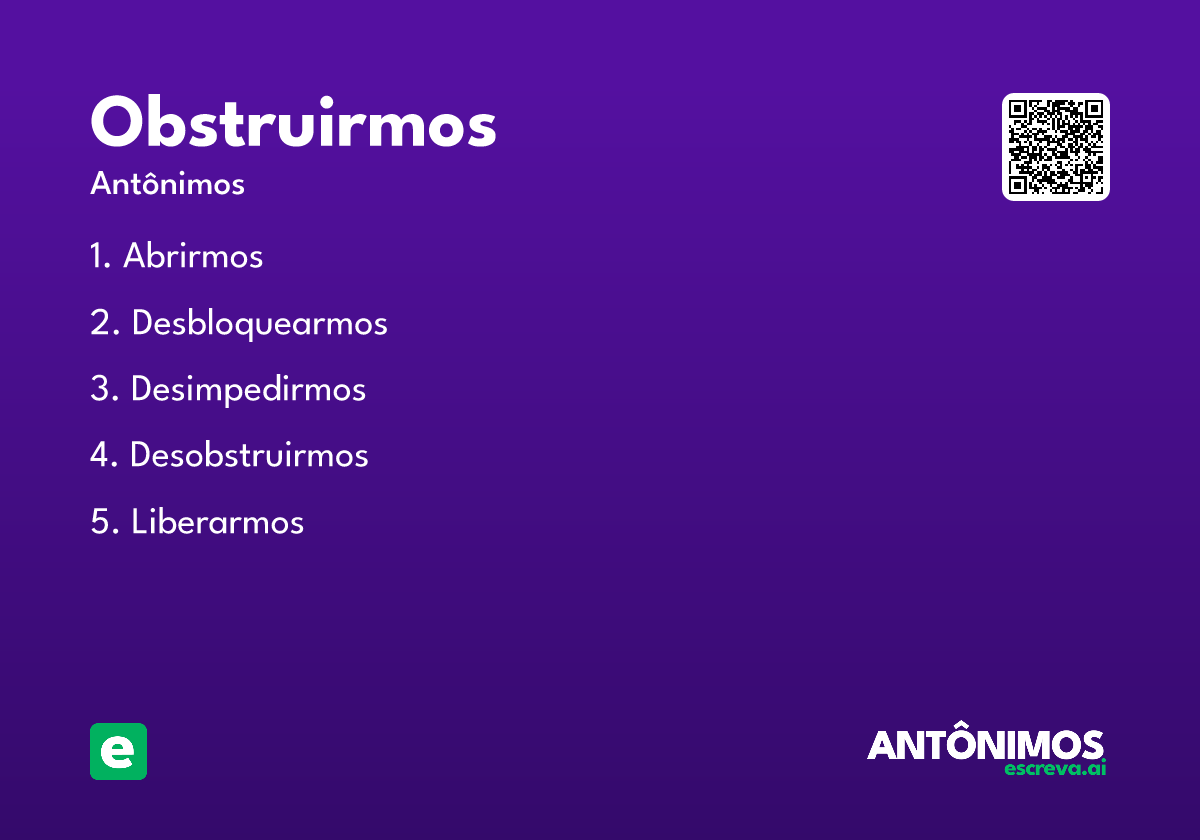 obstruirmos