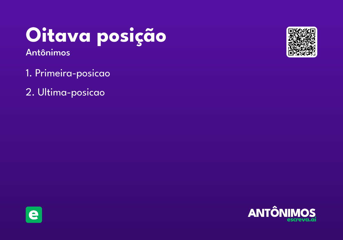 oitava posição