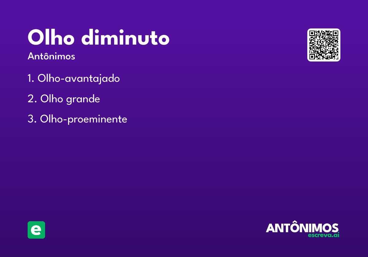 olho diminuto