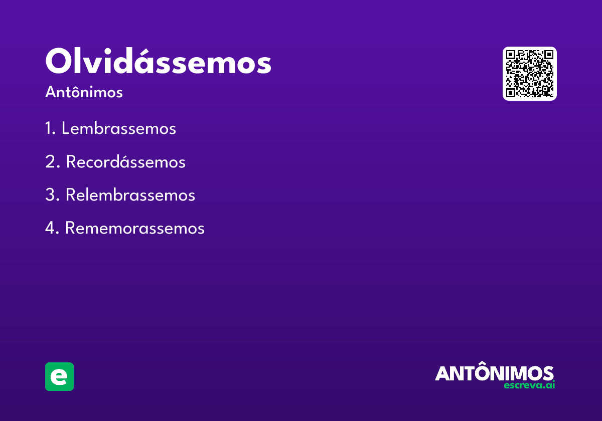 olvidássemos