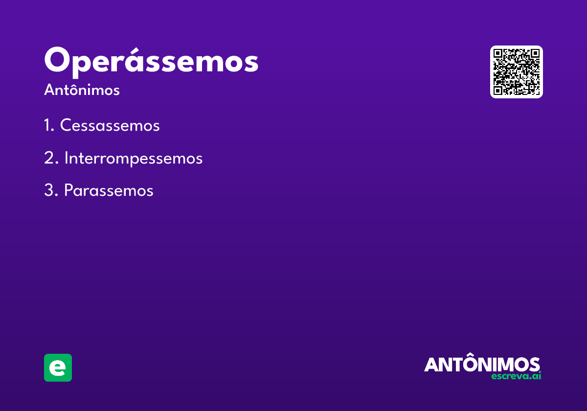 operássemos