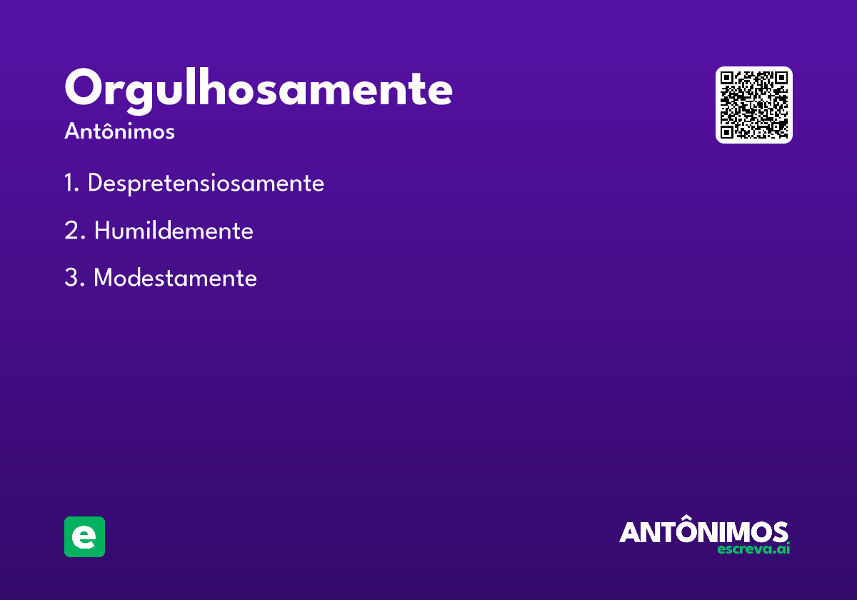 orgulhosamente