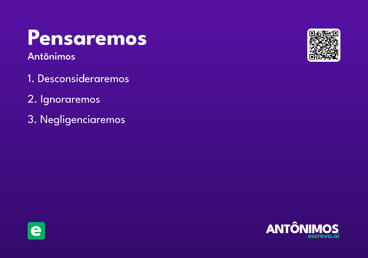 pensaremos
