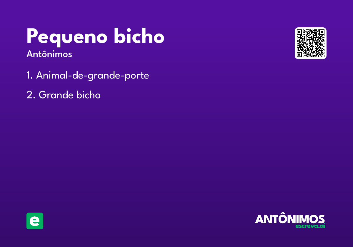 pequeno bicho