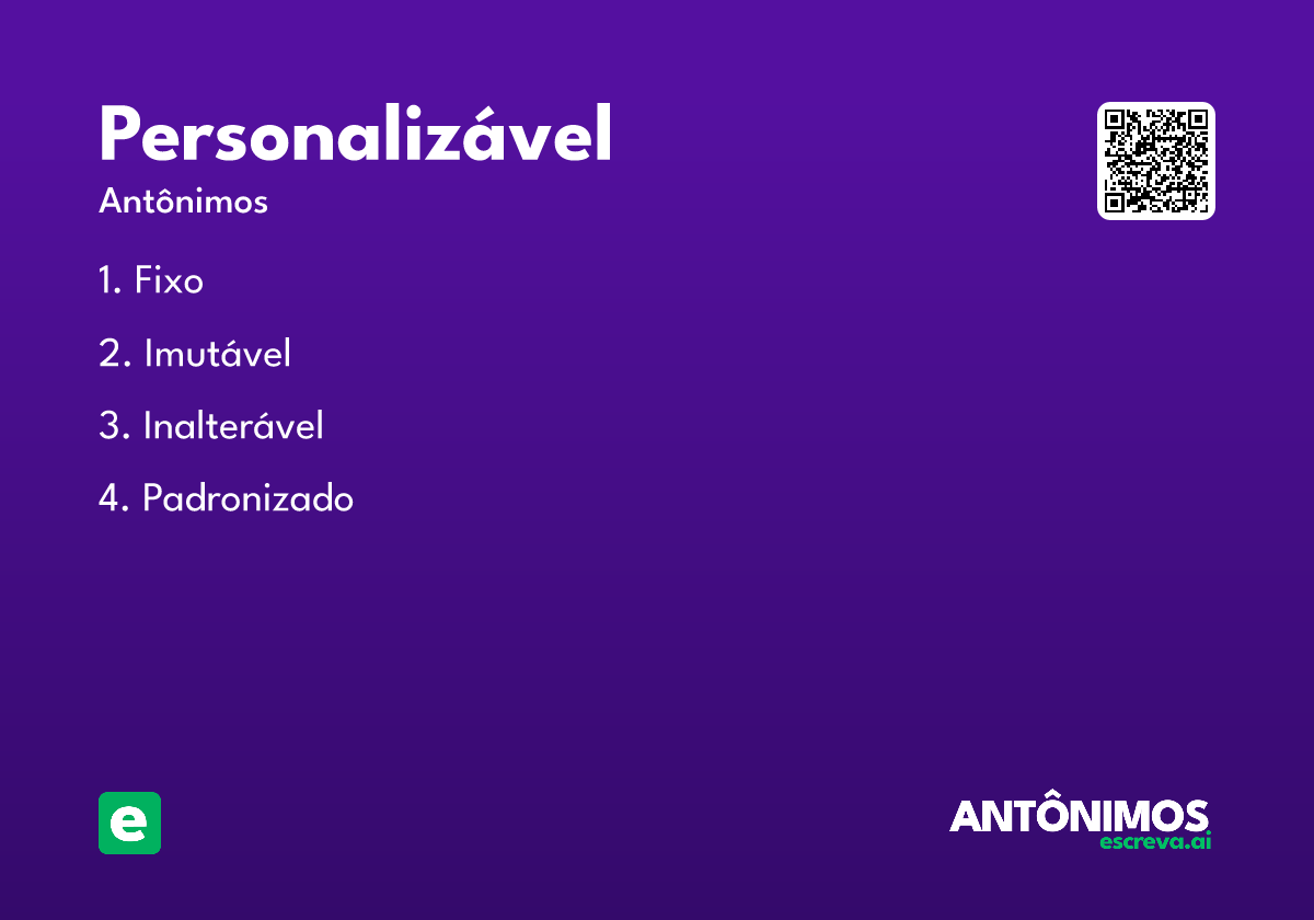 personalizável