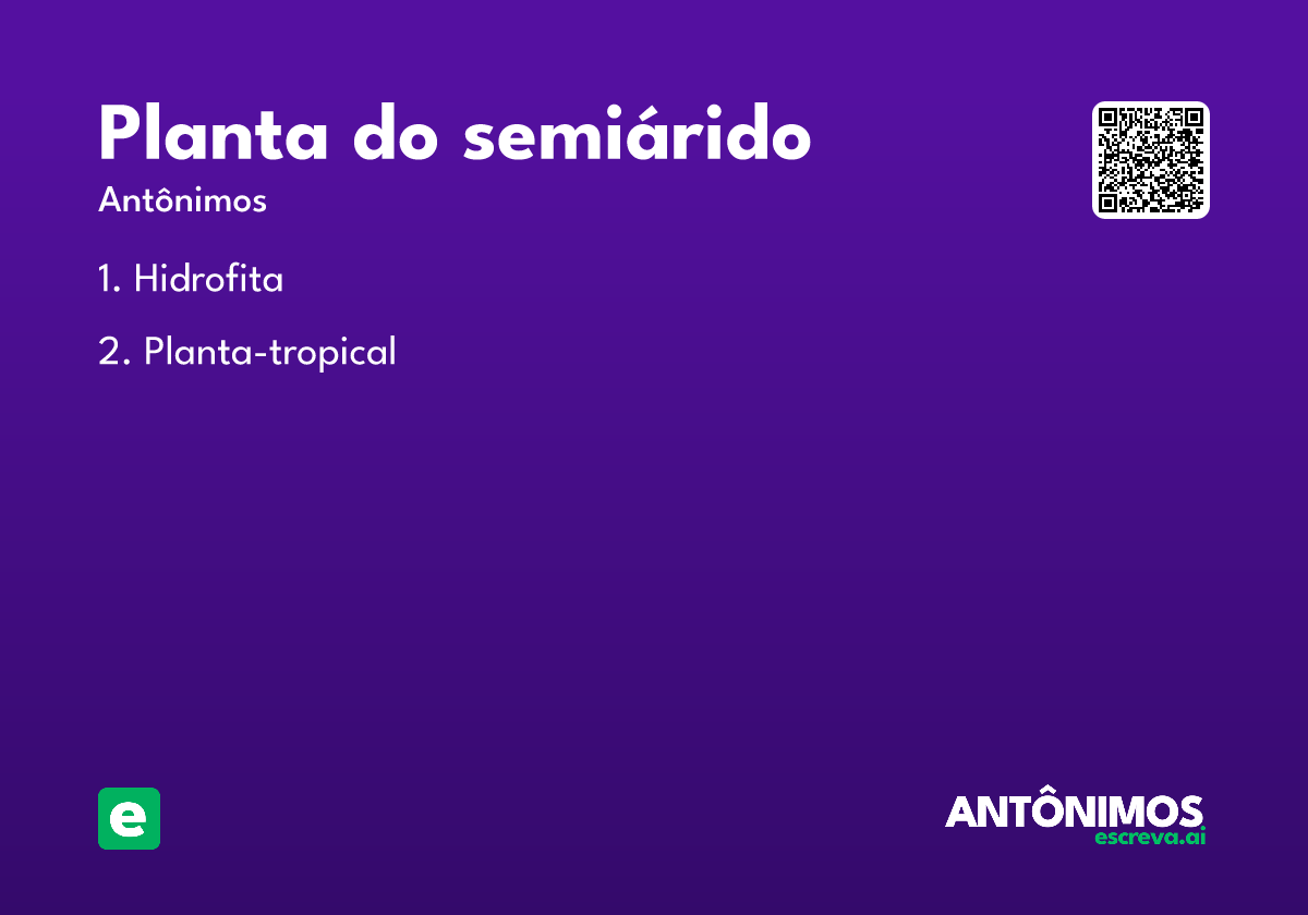 planta do semiárido
