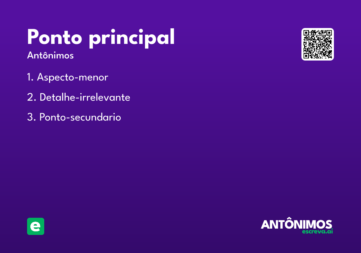 ponto principal