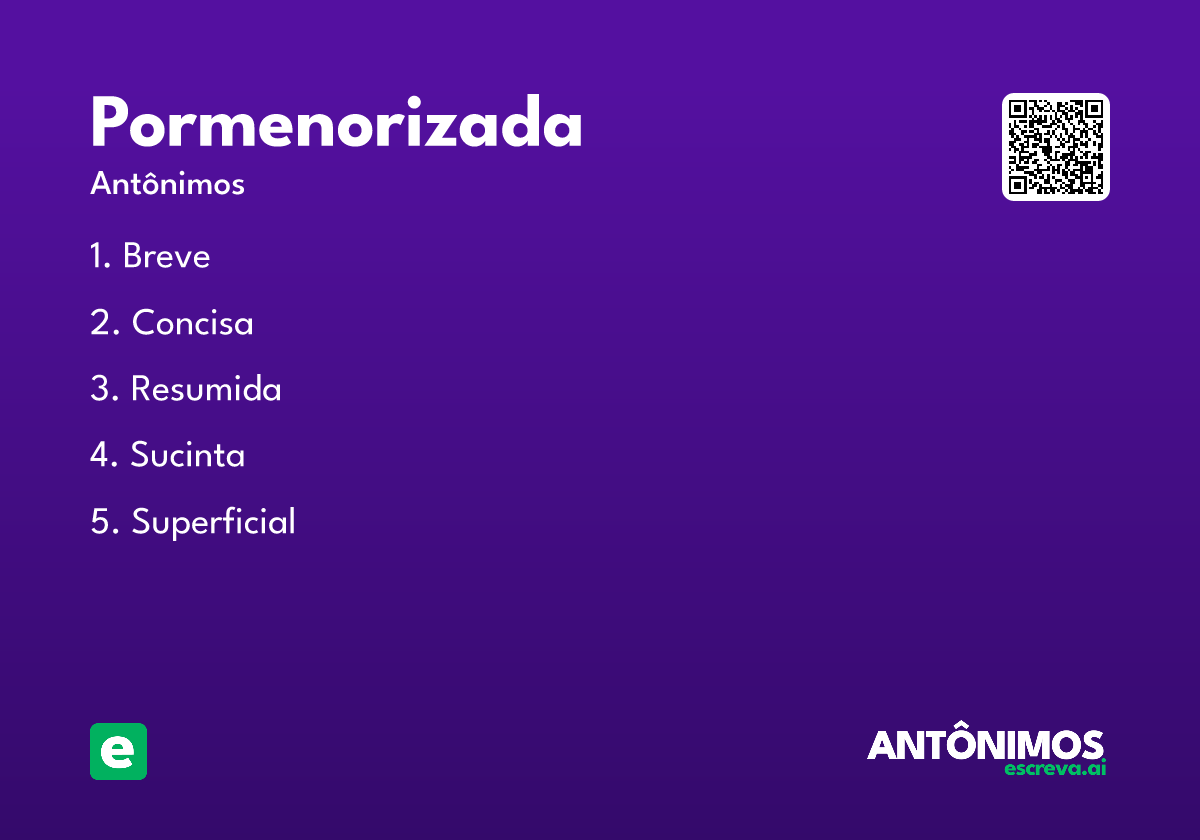 pormenorizada