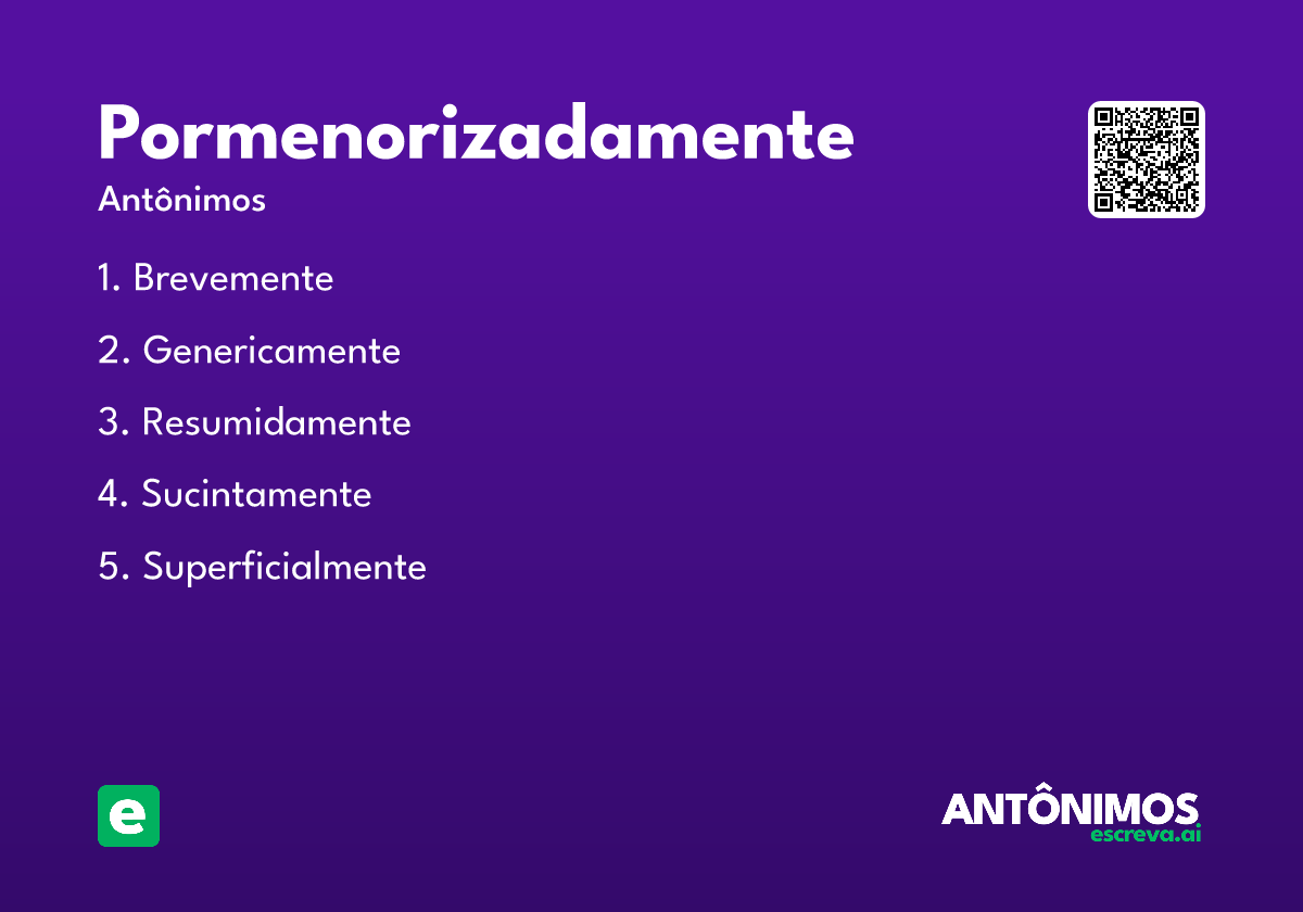 pormenorizadamente