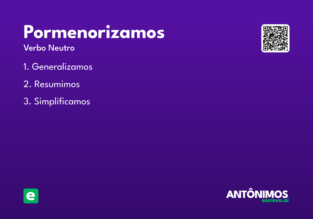 pormenorizamos