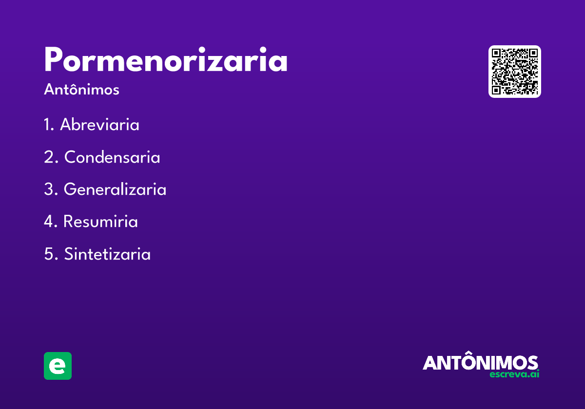 pormenorizaria
