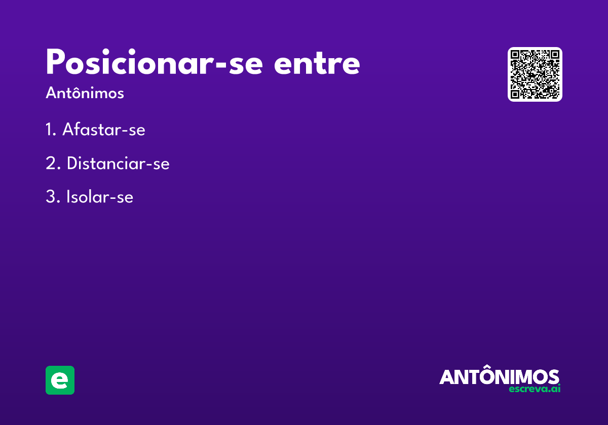 posicionar-se entre