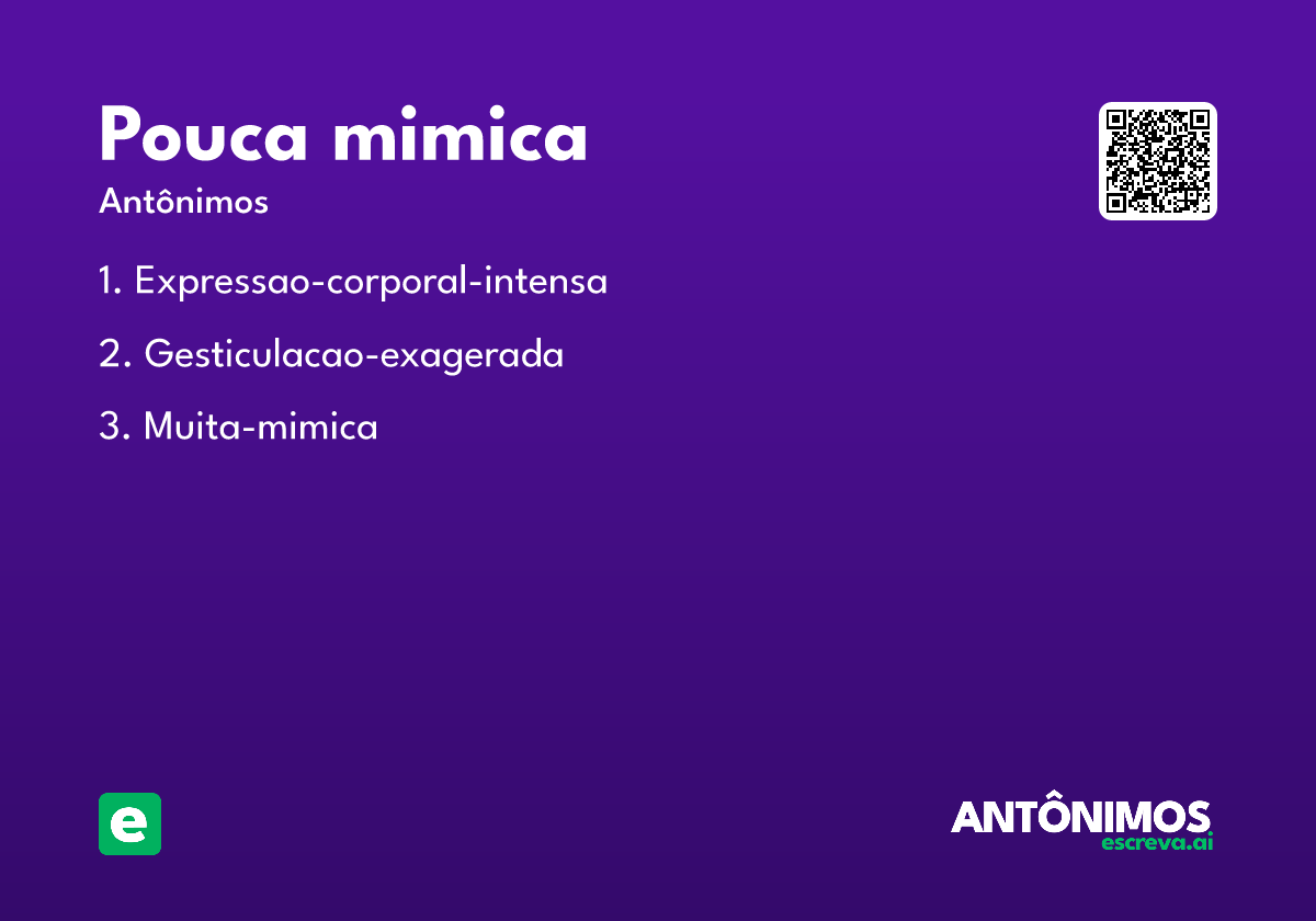 pouca mimica