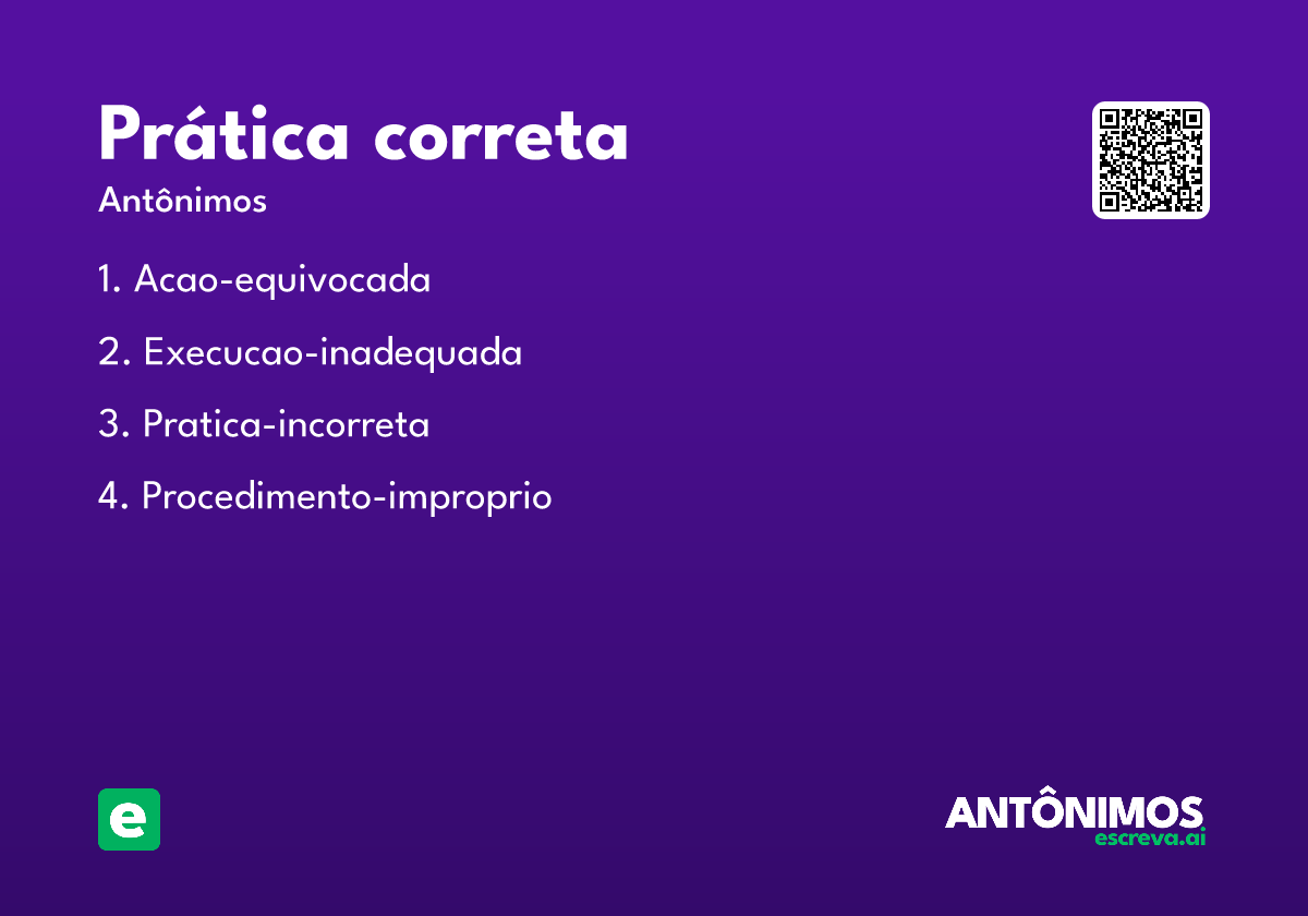 prática correta