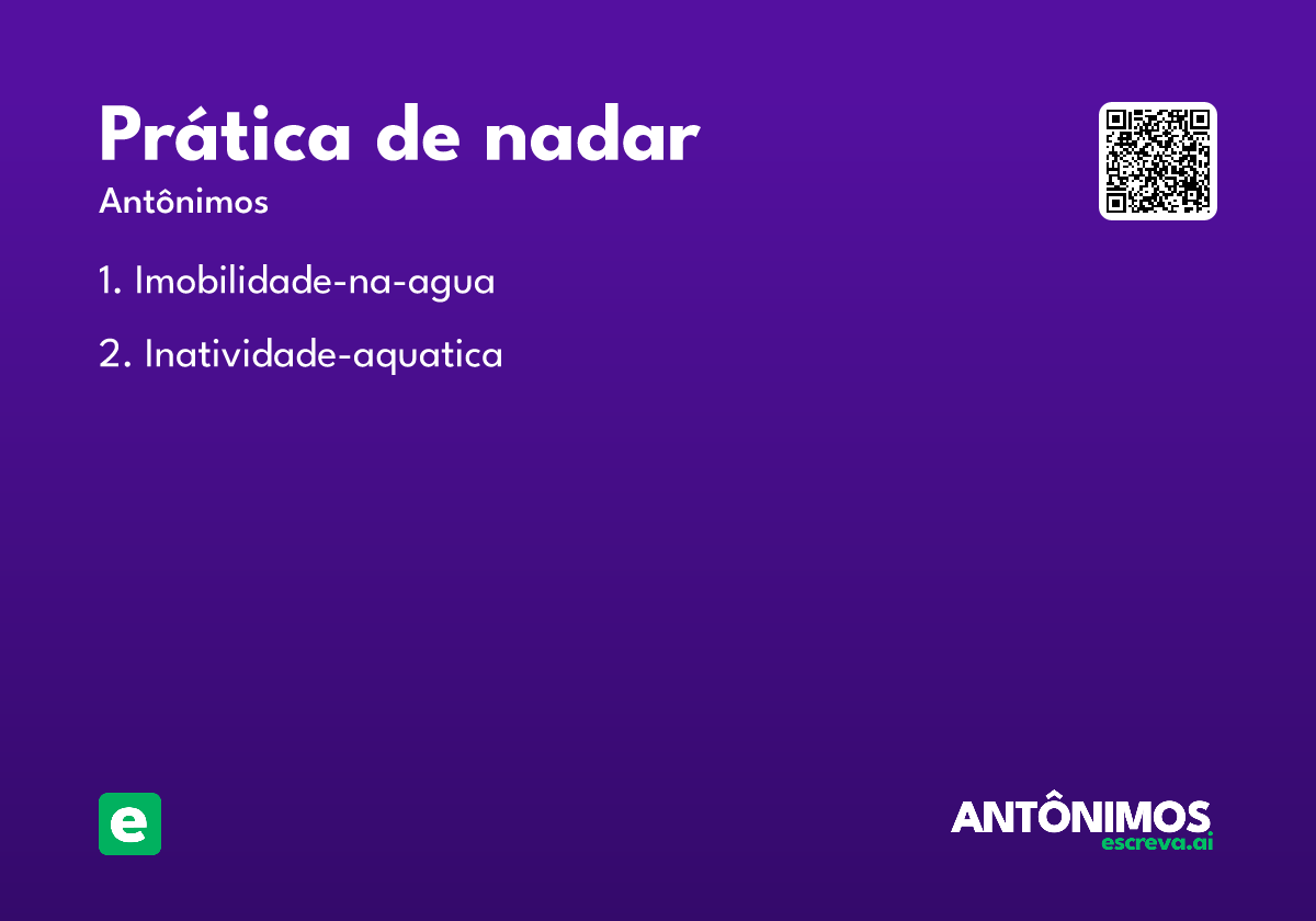 prática de nadar