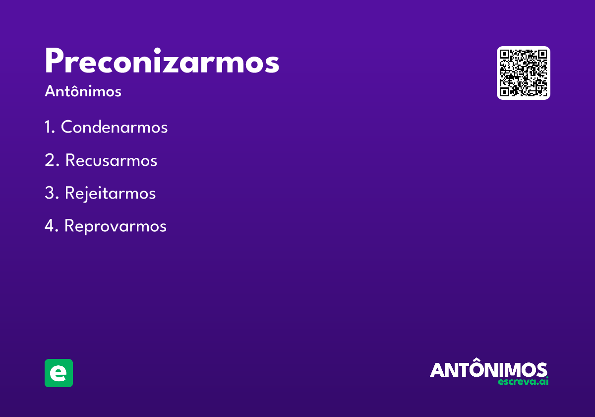 preconizarmos