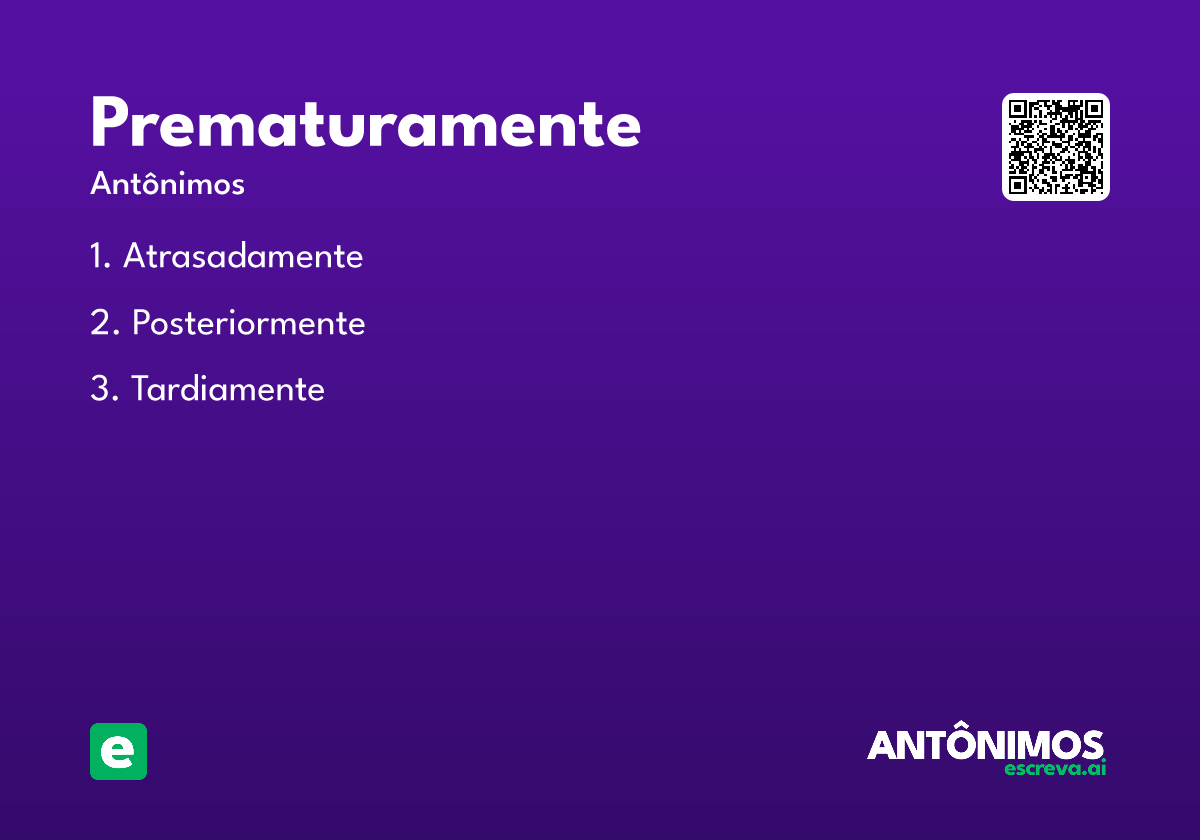 prematuramente