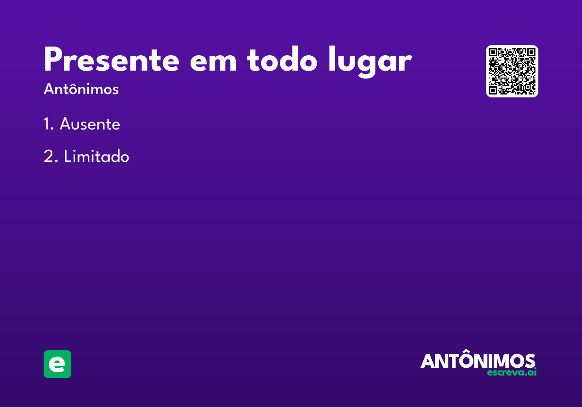 presente em todo lugar