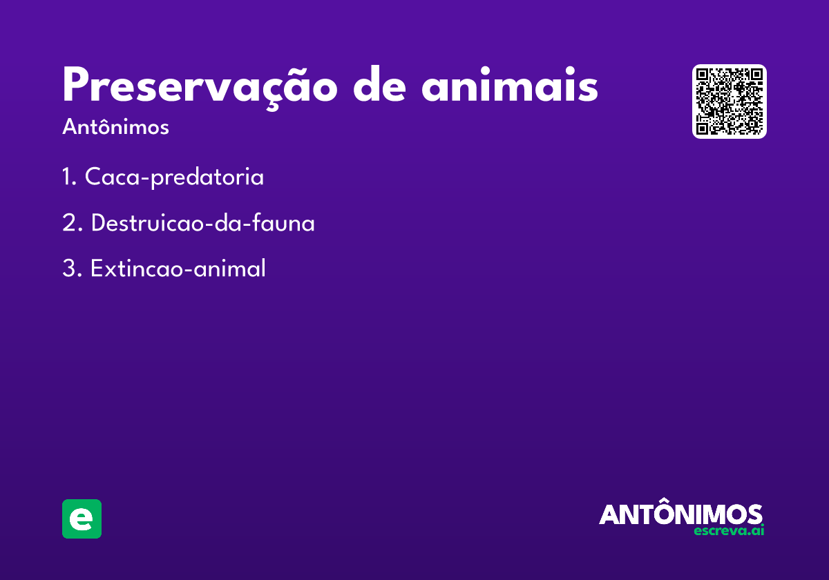 preservação de animais