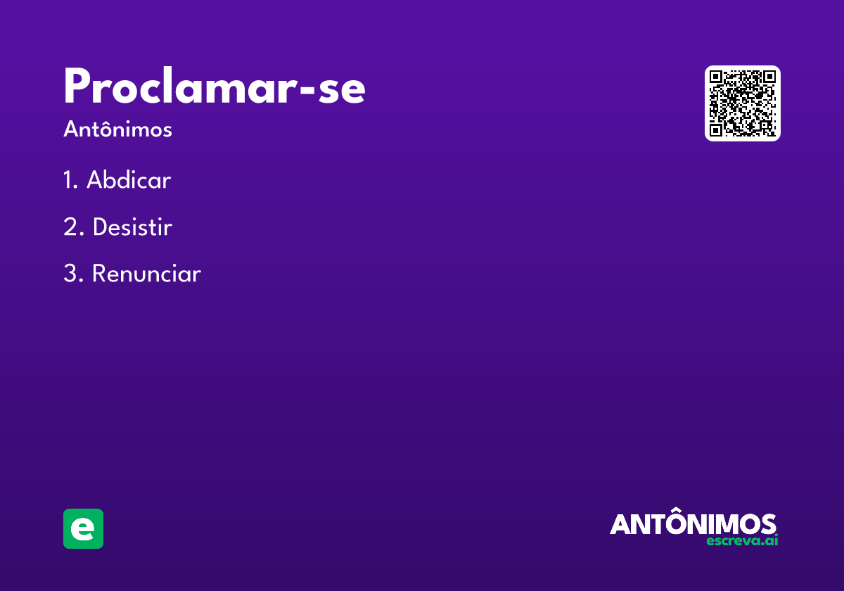 proclamar-se