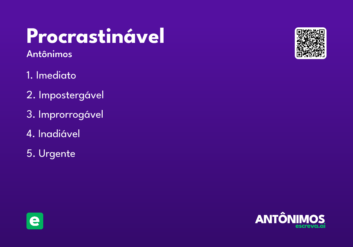 procrastinável