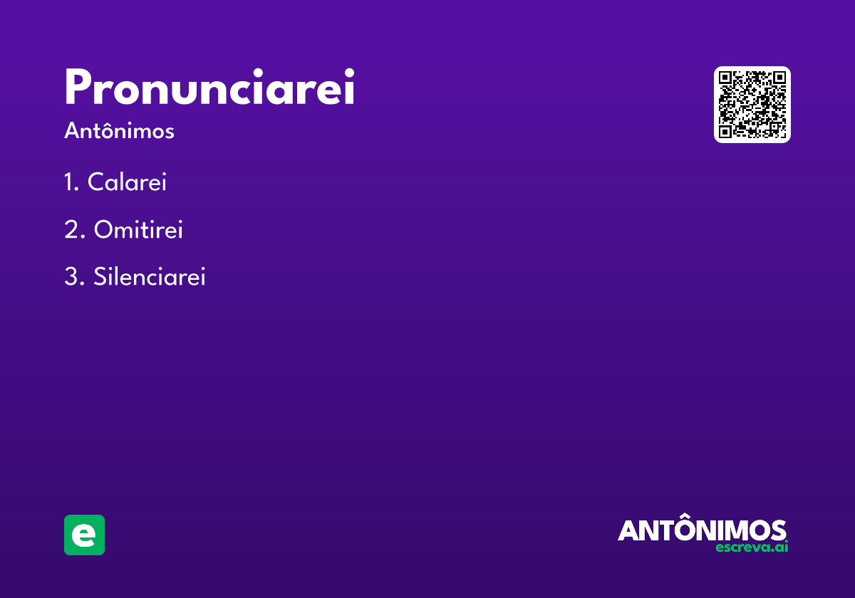 pronunciarei