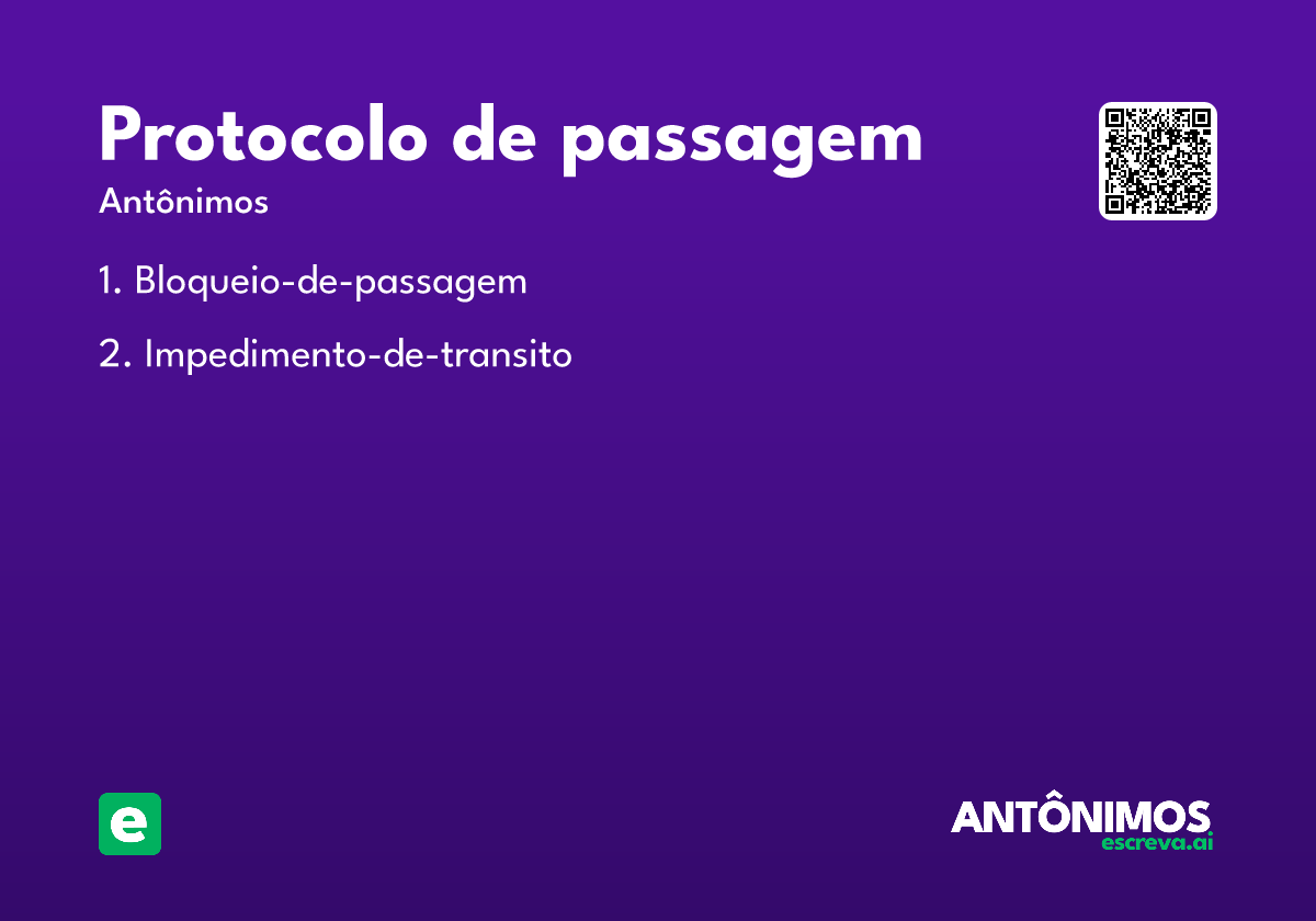 protocolo de passagem