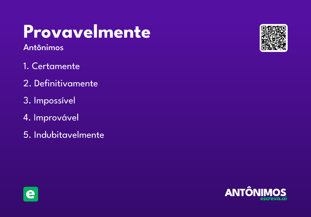 provavelmente