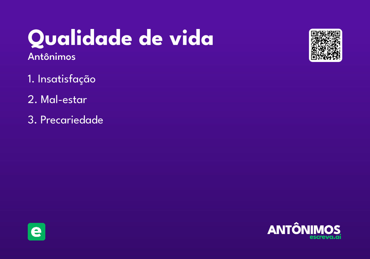 qualidade de vida