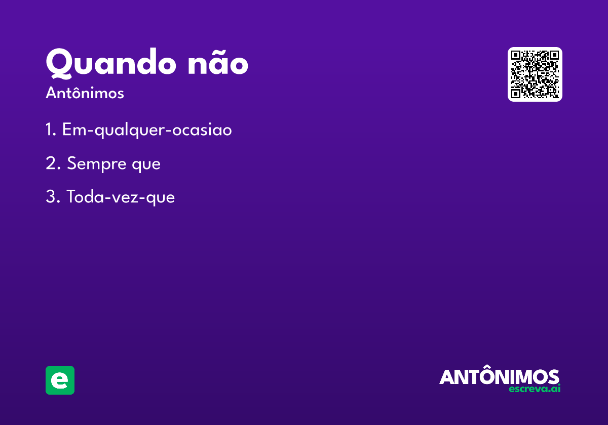 quando não