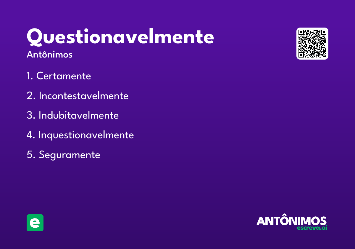 questionavelmente